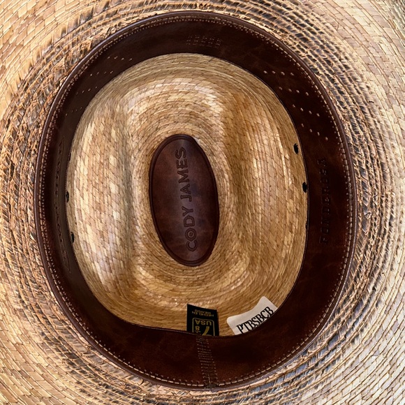 Cody James Men’s Ponderosa Straw Hat 7 1/8 - Picture 6 of 9